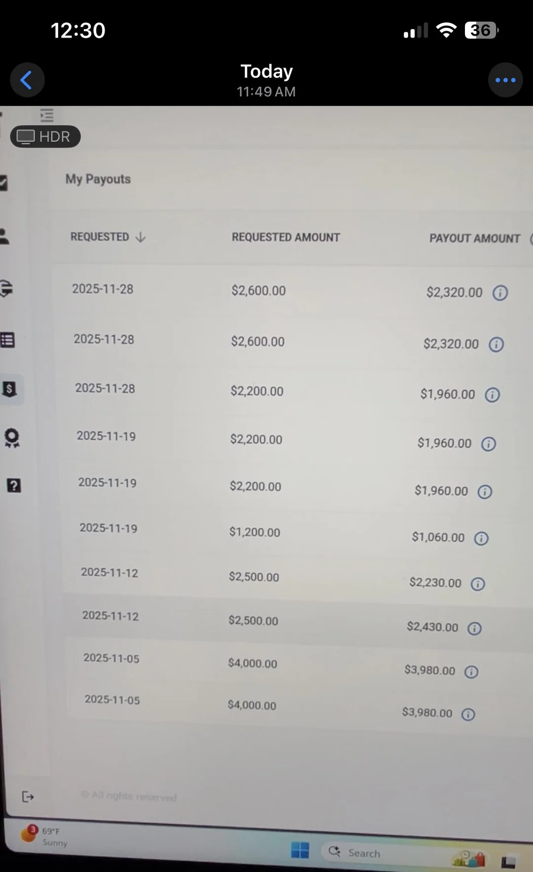 Wise payment notifications